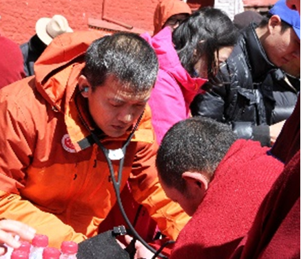 我院援藏专家参加热振寺义诊