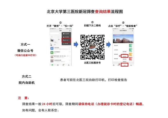 北京大学第三医院新冠病毒核酸检测告知书