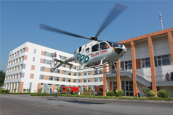 备战冬奥 北医三院-延庆医院-999联合进行空中医疗急救演练